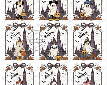 Retro Mickey and Friends Halloween Png, Disney Characters Halloween Png, Halloween Party Png, Disney Halloween Trip, Disney Halloween Png