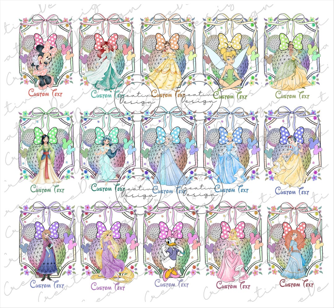 Disney All Princess Bow Png, Disney Girls Trip Png, Disney Princess Tee ...