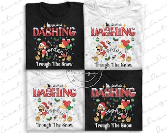 Custom Slinky Dashing Trough The Snow Png, Custom Disney Toy Story Slinky Name Christmas Png, Personalization Toy Story Slinky Christmas Png