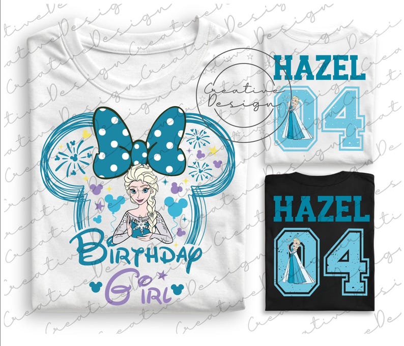 Disney Princess Birthday Girl Png, Disney Birthday Girl Png, Princess Elsa Birthday Png, Disney Princess Tee, Princess Elsa Besties Png