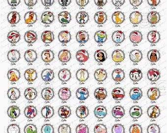 Disney All Characters Christmas Png, Disney Very Merry Christmas Party Png, Mickey & Friends Christmas Png, Disneyland Xmas Family Png