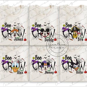 Custom Mickey & Friends Boo Crew Png, Disney Halloween Boo Crew Png, Disney Halloween Png, Disney Halloween Family Crew Png, Boo Crew Png