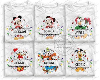 Custom Mickey And Friends Christmas Png, Mickey & Friends Xmas Family Vacation Png, Disney Xmas Png, Disney Christmas Family Squad Png