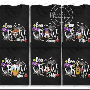 Custom Mickey & Friends Boo Crew Png, Disney Halloween Boo Crew Png, Disney Halloween Png, Disney Halloween Family Crew Png, Boo Crew Png