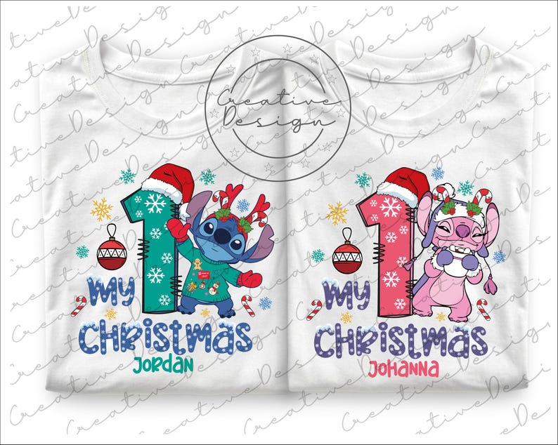 Disney My First Christmas Stitch Png, Disney Stitch Christmas Png, Stitch My First Christmas Png, Disney Stitch Tee, My First Christmas Png