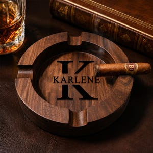 Askfat i trä för cigarrer, lyxig personlig present till gentleman, present till marskalkar, fars dag