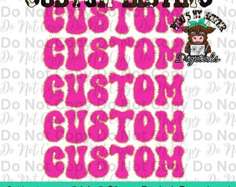 Custom Preppy Mascot Name PNG Hand Drawn Mascot Name Sublimation Design Sports Team Name Shirt Designs School Spirit PNG File School Name