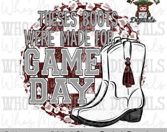 Equipe de treinamento marrom e branca PNG Botas de equipe de treinamento desenhadas à mão Sublimação PNG Design de camisa para dia de jogo para meninas Essas botas foram feitas para o dia do jogo