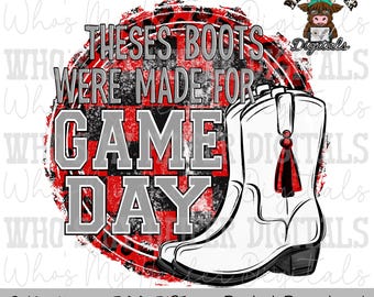 Equipe de treinamento vermelha e preta PNG Botas de equipe de treinamento desenhadas à mão Sublimação PNG Design de camisa para dia de jogo para meninas Essas botas foram feitas para o dia do jogo