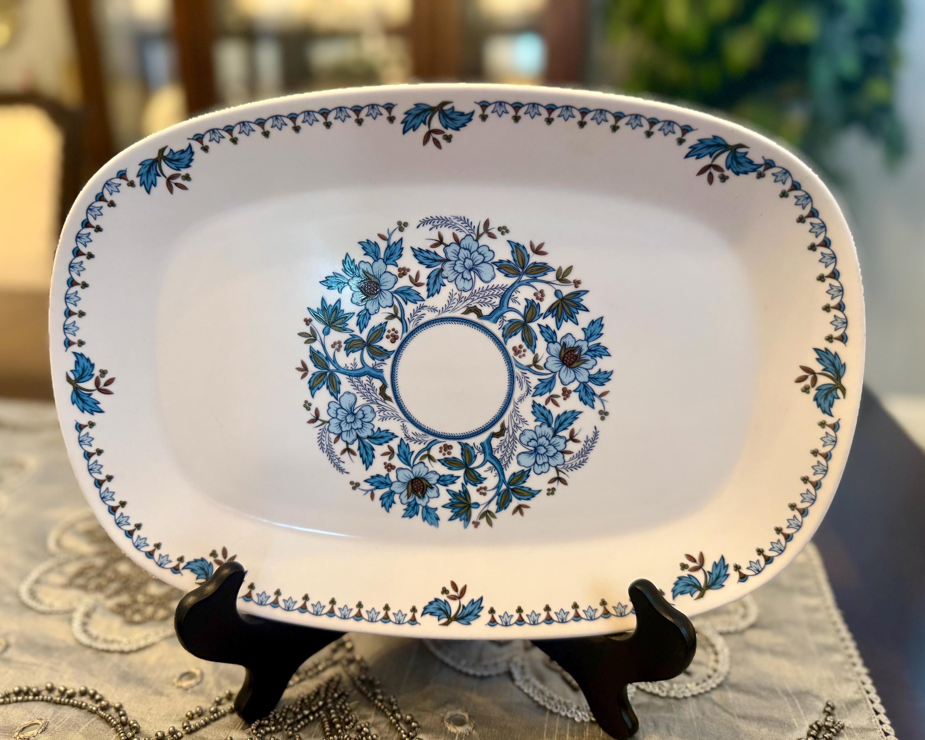 Noritake PROGRESSION China  レトロ柄皿 5枚セット Vintage Retro Blue Moon Noritake Progression China Set