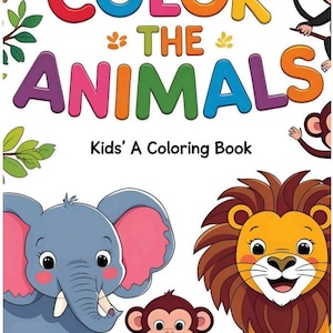 Animal Coloring Book for Kids – 11 Simple & Fun Black and White Animal Drawings