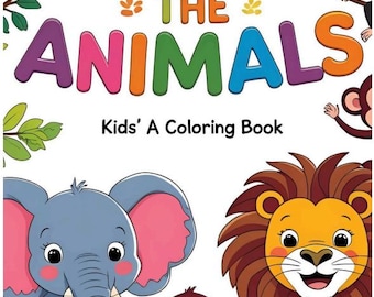Animal Coloring Book for Kids – 11 Simple & Fun Black and White Animal Drawings