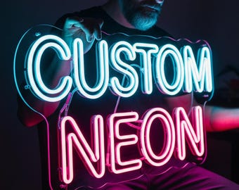 Custom neon sign for Wall Decor, Personalized neon sign for name, business logo, Wedding neon sign, neon sign for kids, Business Logo signs