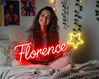 Neon do pokoju nastolatka, dekor sypialni dla młodzieży, motywacyjny neon, wystrój akademika, prezent dla niej/niego, neon z imieniem