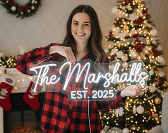 Personalizowany Neon Ślubny, Neon z Imieniem, LED Ślubny, Dekoracja Ścienna Impreza, Prezenty Ślubne, Oświetlenie Weselne