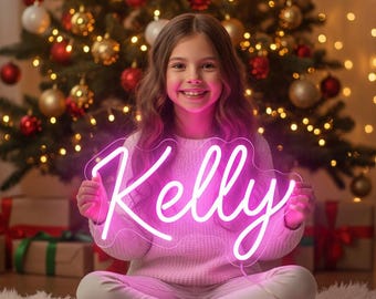 Custom Neon Name Sign Christmas Gift, Led Name Sign Gift for Kids, LED Lights Wall Decor, Home Decor, Custom Led Sign Personalized Gifts