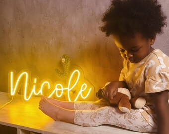 Custom Name Neon Sign for Kids Room, Personalized Wall Decor, Nursery Night Light, Gift for Her, Custom Bedroom Light, Christmas Gift