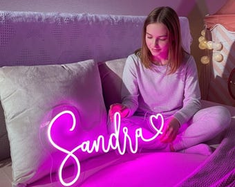 Custom Name Neon Sign for Girls Room | Personalized LED Decor | Fast USA DDP