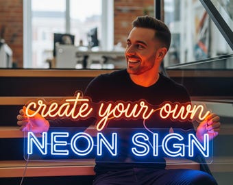 Szyld z logo firmy, firmowe światło neonowe, neon do biura, dekoracja ścienna kawiarni, restauracji, spersonalizowany neon firmowy