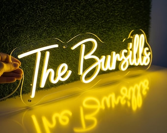 Custom LED Neon Sign: Personalized Wedding, Home Decor, Wall Art