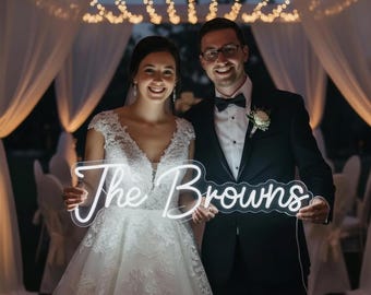 Custom Wedding Name Neon Sign | Personalized LED Decor | Fast USA Shipping | DDP Included