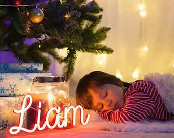 Custom Name Neon Sign for Kids Room Decor, Personalized Neon Light, Custom LED Sign for Birthday Gift, Custom Name Neon Sign, Christmas Gift