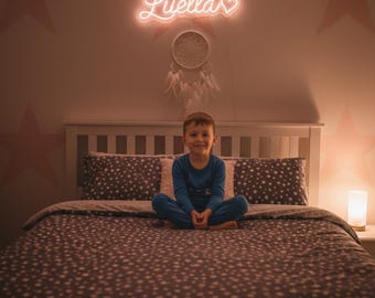 Personalizowany Neon z Imieniem Dla Dzieci, LED Dekoracja Ścienna, Ozdoba Pokoju, Prezent Dla Dziecka