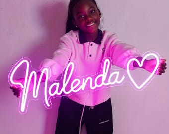 Personalizowany Neon z Imieniem Dla Dzieci, LED Dekoracja Ścienna, Ozdoba Pokoju, Prezent Dla Dziecka