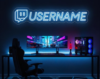 Spersonalizowany Neon z Nazwą, LED do Streamingu, Dekoracja Pokoju Gracza, Światło LED, Dekoracja Podcast, Pokój Stream, LED Światło