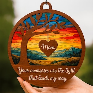Memorial Suncatcher, Sympathy Gift, Loss Of Dad, Sympathy Gift, Memorial Suncatcher, Father in Heaven, Memorial Gift Personalized