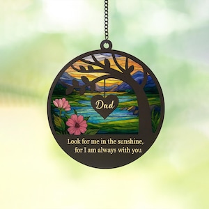 Loss Of Dad Sympathy Gift, Memorial Suncatcher, Father in Heaven, Memorial Gift, Loss Father Day, Dad Remembrance, Sympathy Keepsake