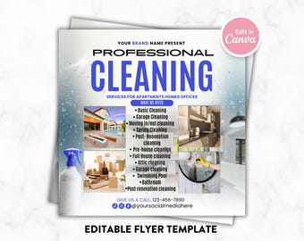 Cleaning Services Flyer Template, DIY Maid Service (Digital Download)