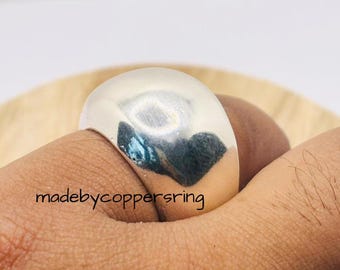 Chunky Large Dome Ring Bold Ring 925 Silver Dome Ring Statement Ring Chunky Bubble Ring Bold Designer Ball Ring Handmade Silver Jewellery