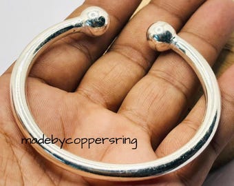 Zilveren herenarmband met torsie-effect, massief 925 sterling zilveren zware torsie-armband, torsie-manchetarmband, dubbele torsie-armband, handgemaakte zilveren armband.