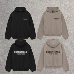 Uniseks hoodie zwart/gemêleerd grijs | Klassiek streetwear-trui