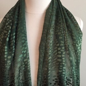 Dots Bouquet British Racing Car Green Silk/Rayon Scarf image 1