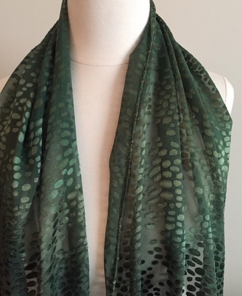 Dots Bouquet British Racing Car Green Silk/Rayon Scarf image 1