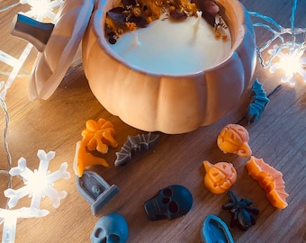ポーリッシュポタリー　パンプキン　キャンドルホルダー　かぼちゃ　置物　ハロウィン 置物