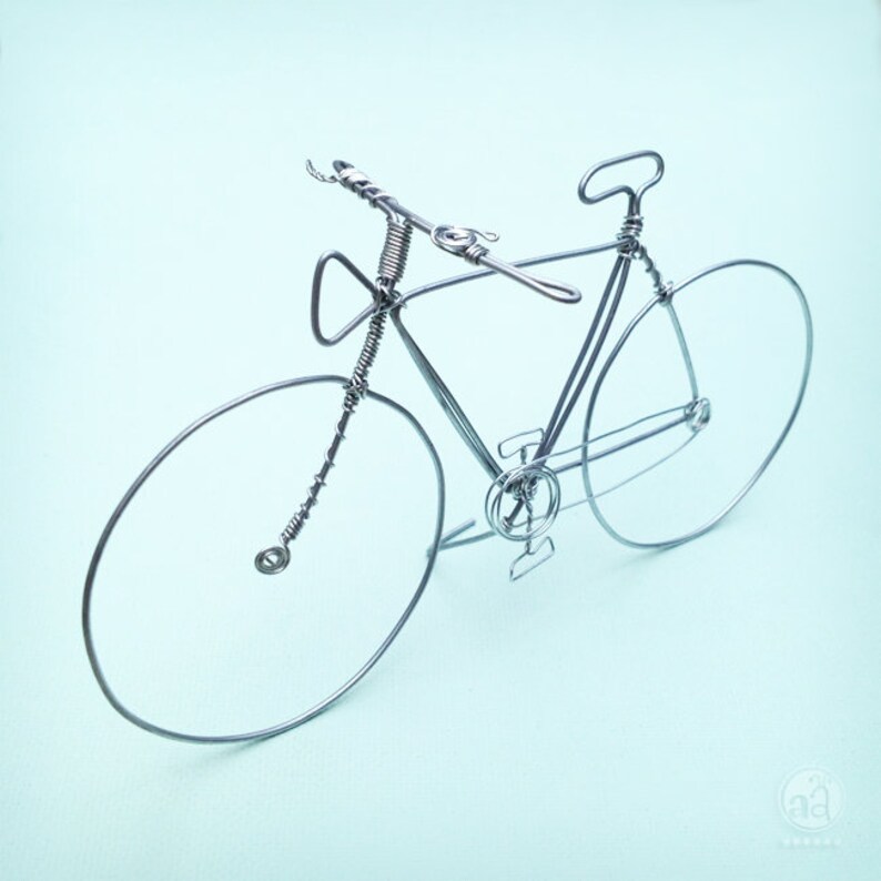 BICYCLE Wire Art Hand Sculpted Detailed Wire Bike Cyclist Etsy