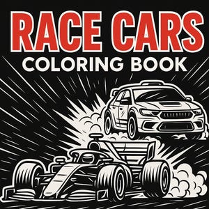 Race Cars – 150 High-Speed Machines to Color