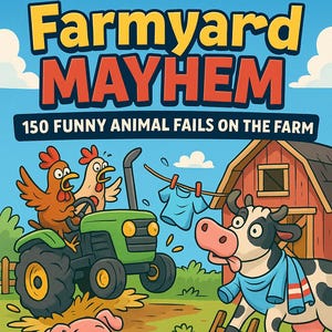 Caos en la Granja: 150 divertidos errores con animales en la granja / Libro para colorear en PDF
