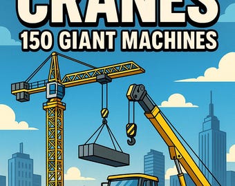 Grúas – 150 máquinas gigantes / Libro para colorear en PDF