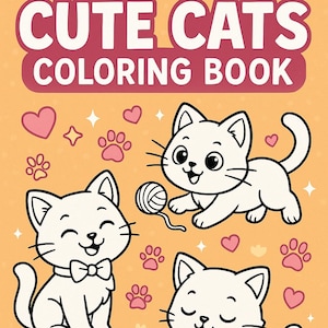 Cute Cats – 150 Adorable Kitties to Color