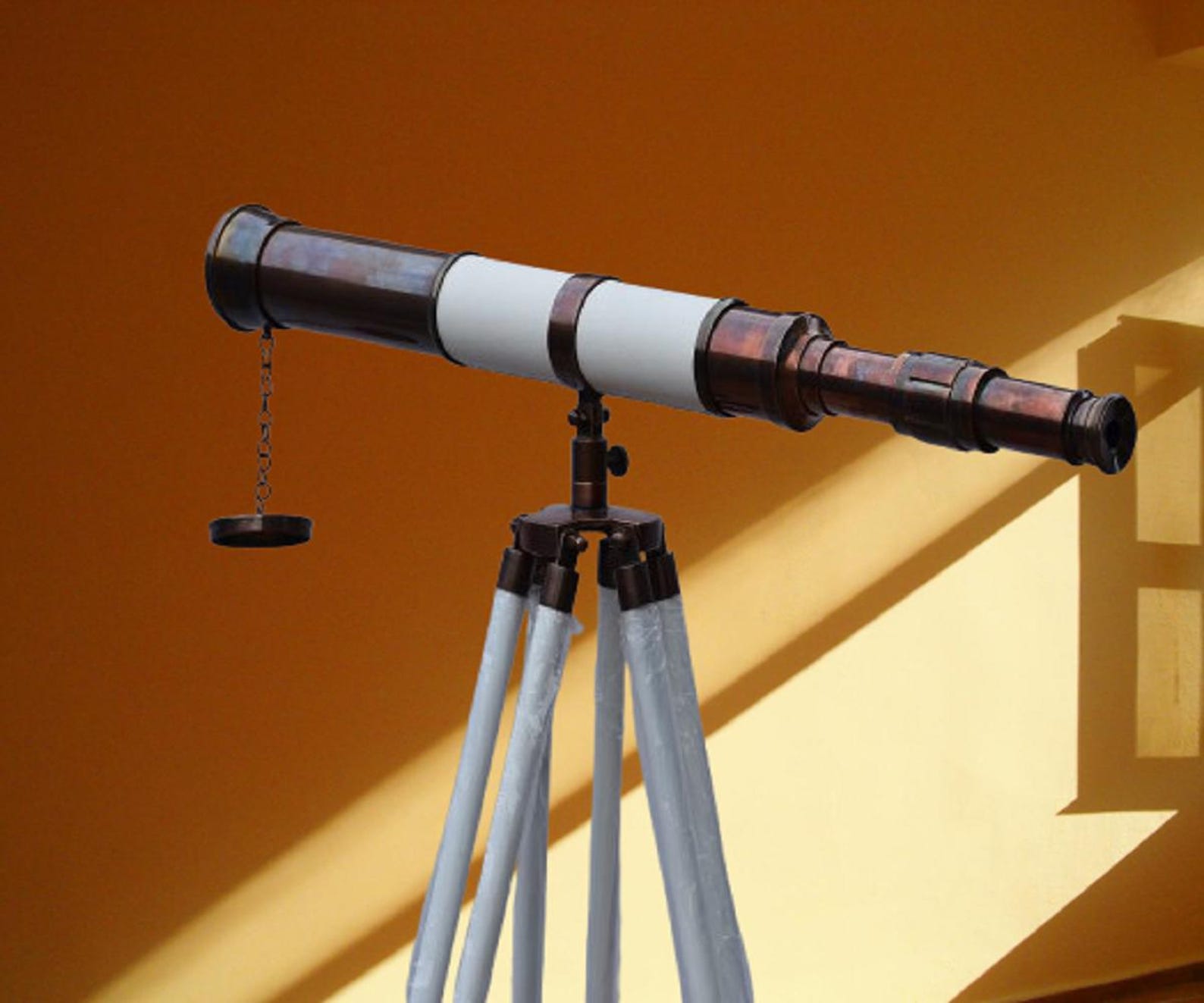 Telescopio Marino De Latón Antiguo De 18 Pulgadas, 10 Aumentos, Réplica Victoriana De 3 Secciones, Decoración Y Regalo