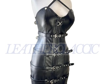 Bebe Mixed Media Faux Leather Corset Dress Size S - Etsy