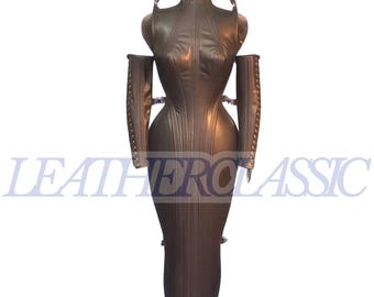 Leather Armbinder Dress - Etsy Leather Armbinder Dress - Etsy