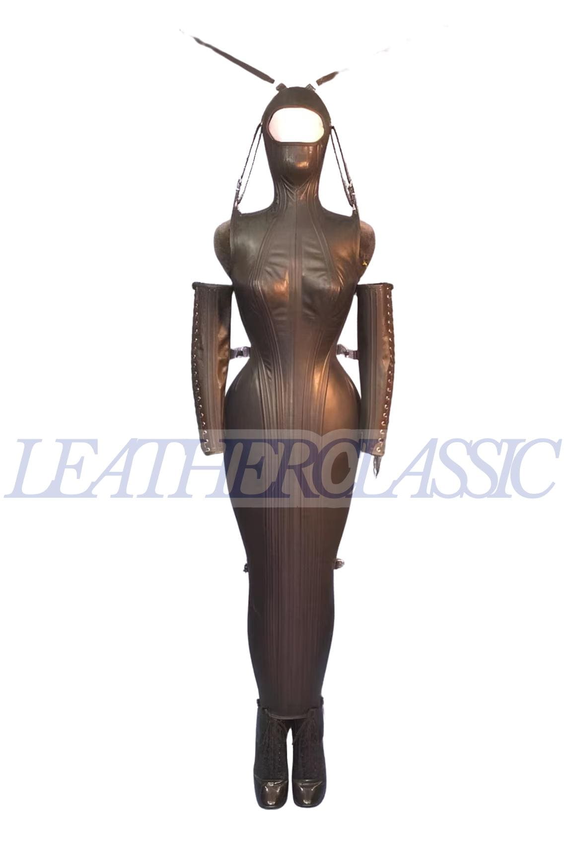 white christmas dresses Latex hobble dress – Cathouse Clothing main image 1
