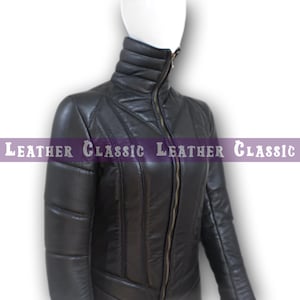 Black Sheepskin Leather Jumpsuit: Slim Fit Catsuit with Dual Zippers