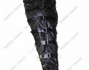 Premium Leather Full Body Sleep Sack: Adjustable Buckle Straps