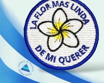 Sacuanjoche Flower Embroidered Patch - Nicaragua National Flower Iron-On